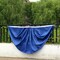 Blue Pure Solid Colour Pleated Fan Flag Bunting 3 x 6 Ft Colour Pleated 2 Pcs Fan Flag Banner Indoor/Outdoor/Front Porch Decorations